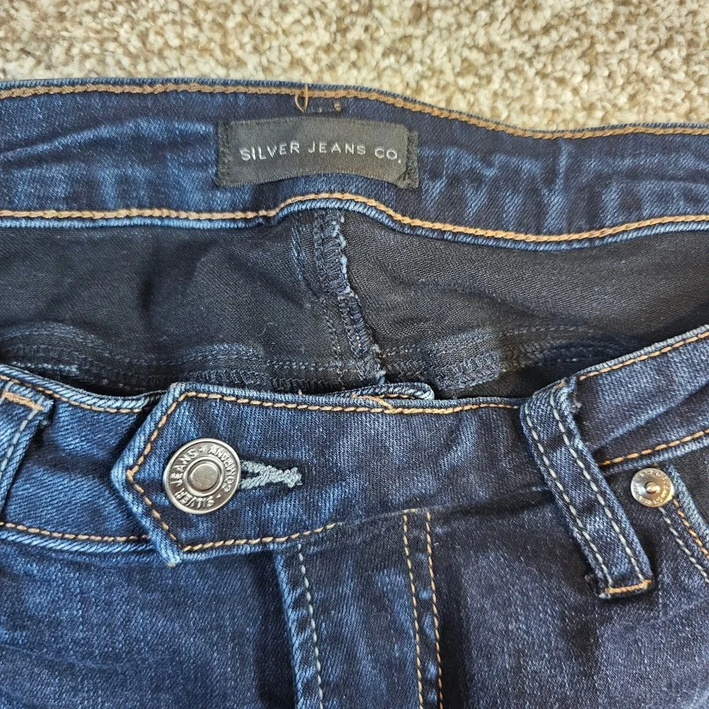 Silver Jeans Co Tuesday Slim Boot Dark Wash Denim Jeans W31 L35 L12602EDB363